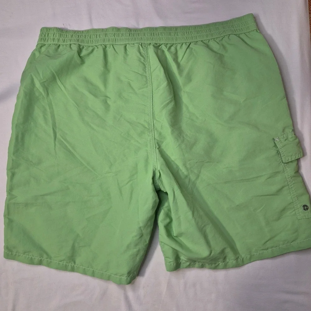 Polo Ralph Lauren Swim Trunks Mens XL Green Nylon Cargo Board Shorts Beach